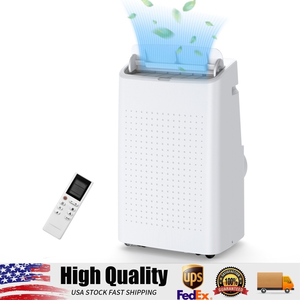 Portable Air Conditioner, 14000BTU AC Unit 3‑in‑1 Cooling Dehumidifier Fan Modes