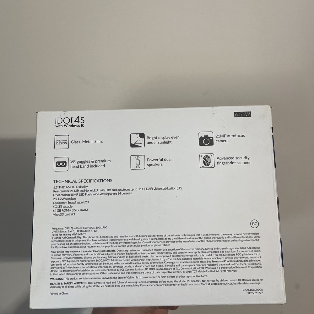 Alcatel Idol 4S VR Virtual Reality Goggles