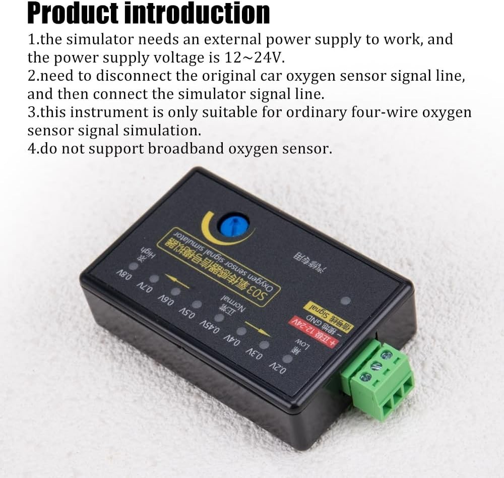 S03 Portable 4-Wire Oxygen Sensor Signal Simulator 0.2-0.8V Adjustable Voltage