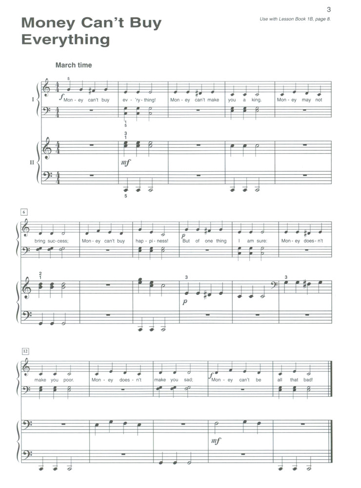 Alfred's Basic Library Second Piano Part Selected Pieces Lesson Books 1B and 2