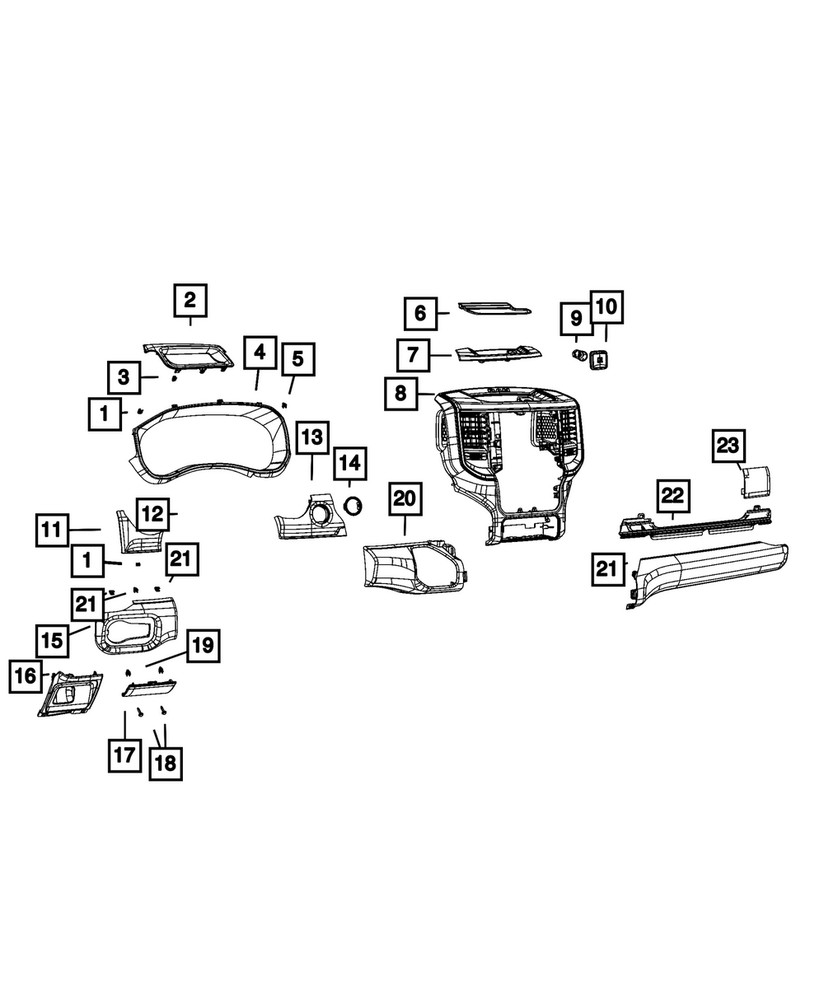 Genuine Mopar Applique Bezel 68735235AA