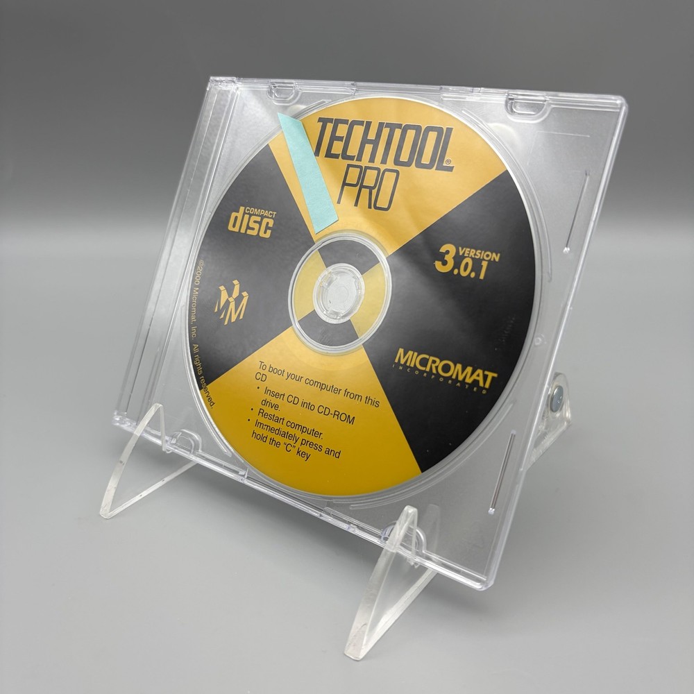 Vintage 2000 Micromat TechTool Pro 3.0.1 Utility CD-ROM Mac Diagnostic Software
