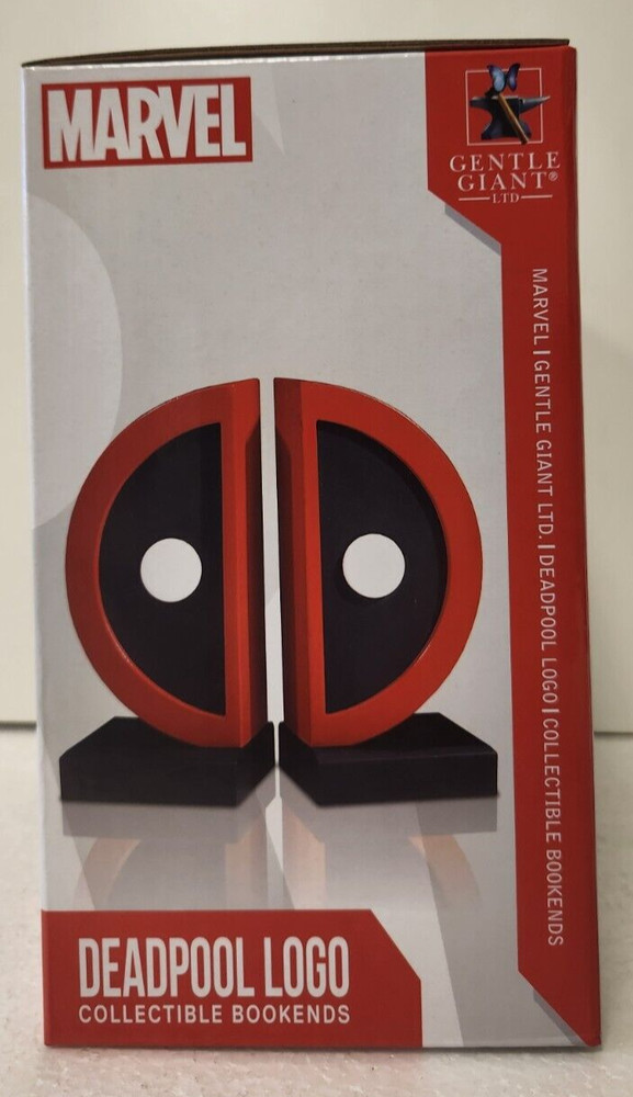 Marvel Deadpool Logo Collectible Bookends NIB