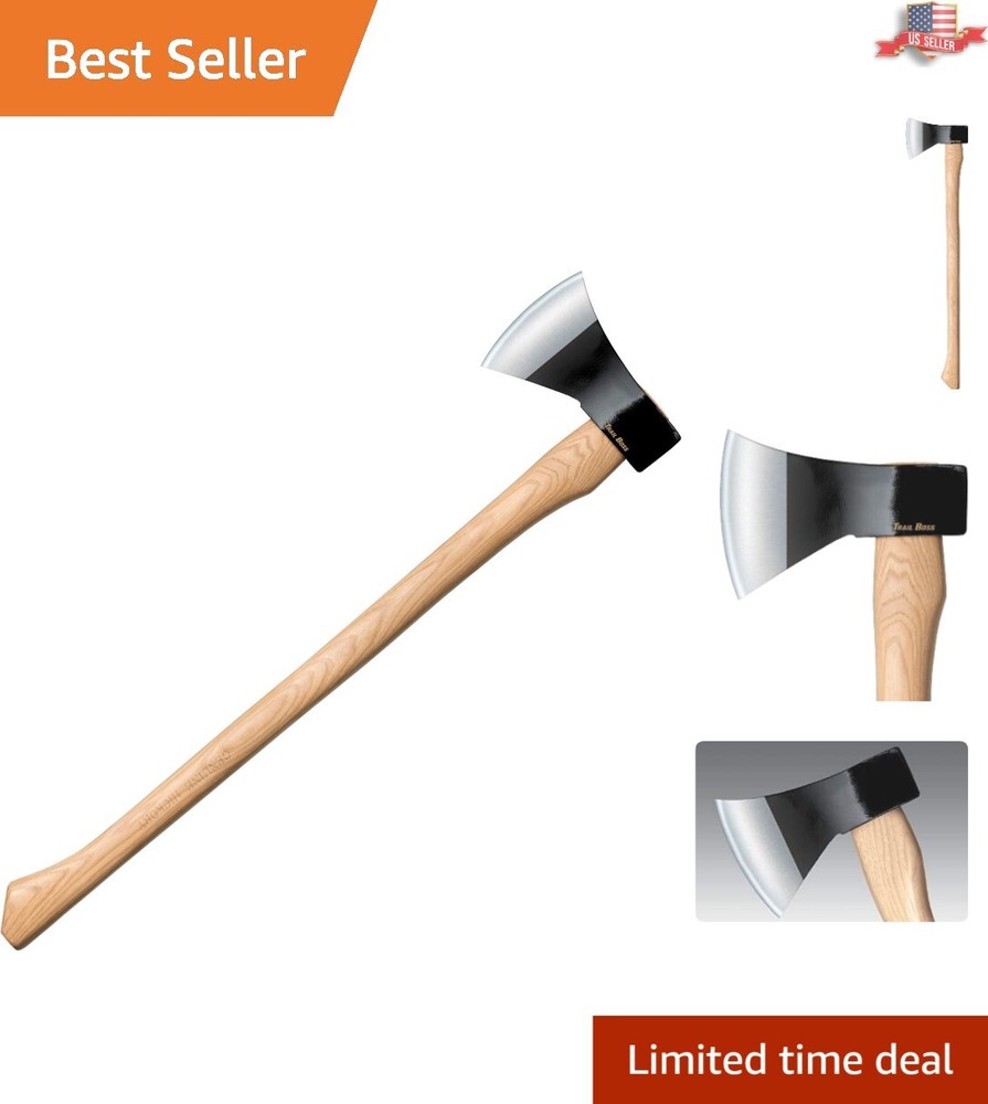 Multi-Functional Trail Boss Axe, 27 In. - Durable 1055 Carbon & Hickory Handle