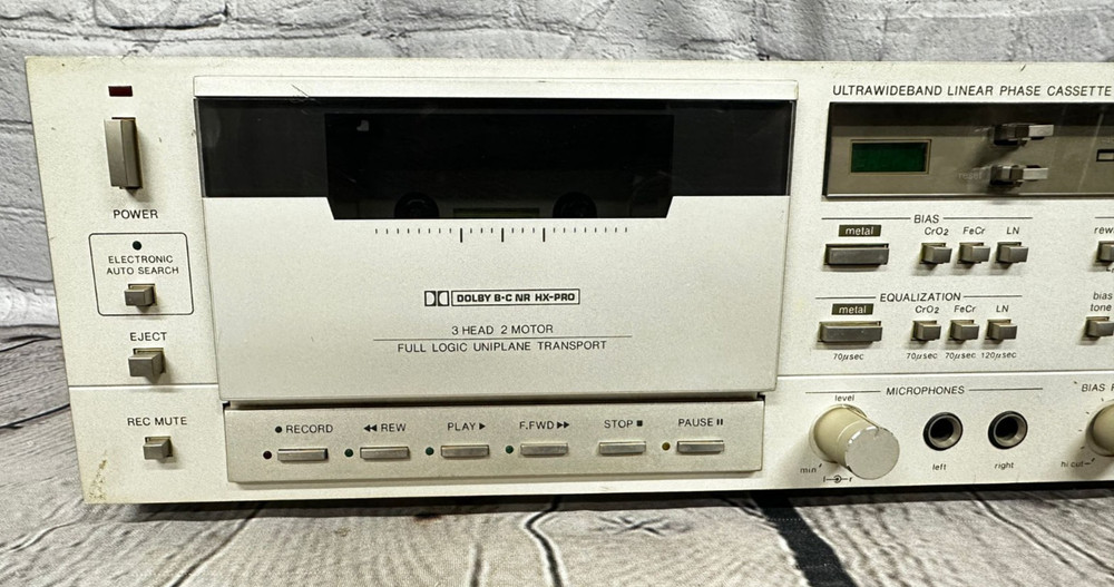 RARE 1983 HarmanKardon CD401 Ultrawideband Linear Phase 3 head Cassette DeckWork
