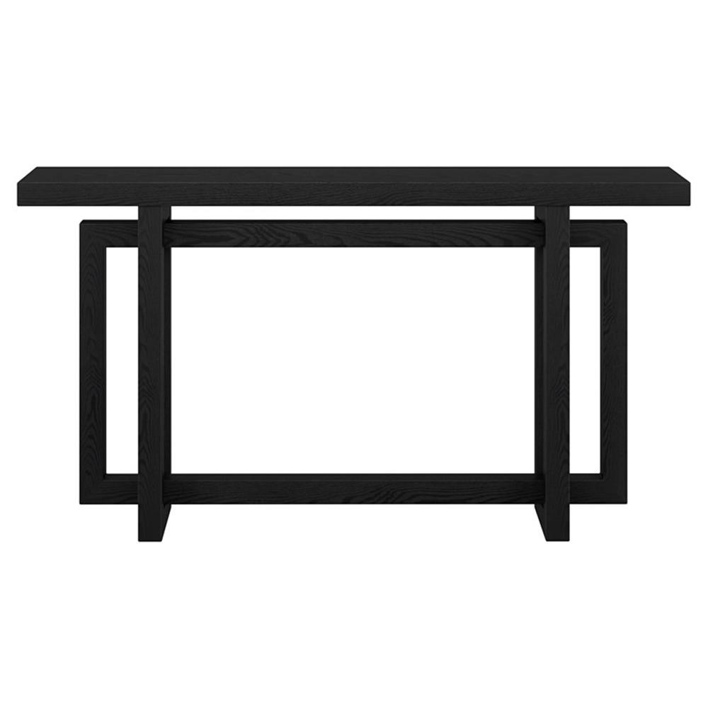 Henn&Hart 55" Black Grain MDF Console Table