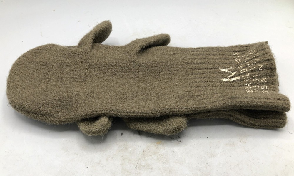 U.S. KOREAN WAR M-1948 WOOL TRIGGER MITTEN INSERTS W/ TRIGGER FINGER SIZE MEDIUM