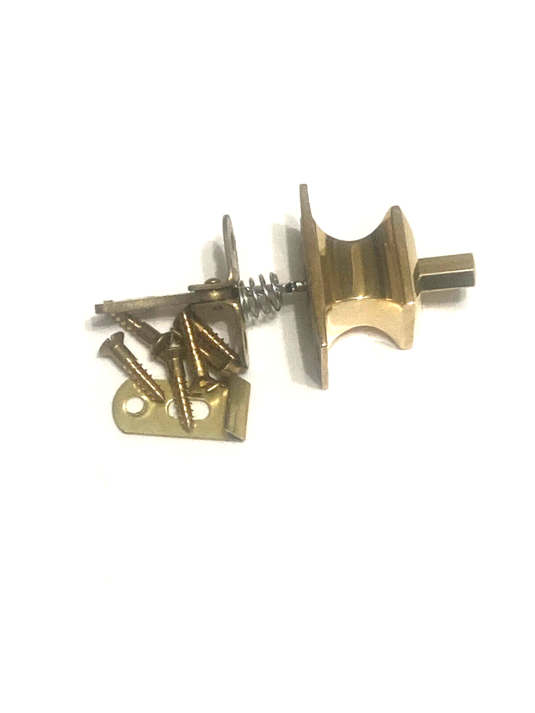 Antique Hoosier Cabinet Square Push Button Latch Bookcase Door Brass