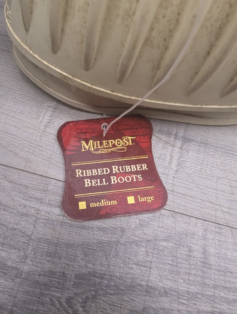 Milepost Ribbed Rubber Bell Boots-Size Large