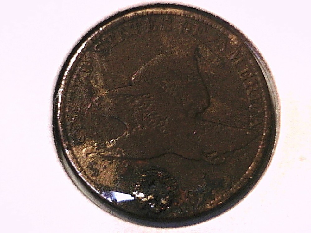 1858 Flying Eagle Cent Genuine Raw Ungraded 01356