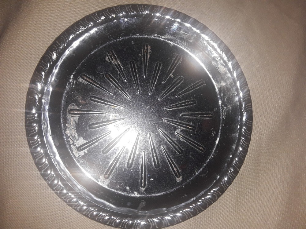 Irvinware Silver Plated Coasters Set Of 7