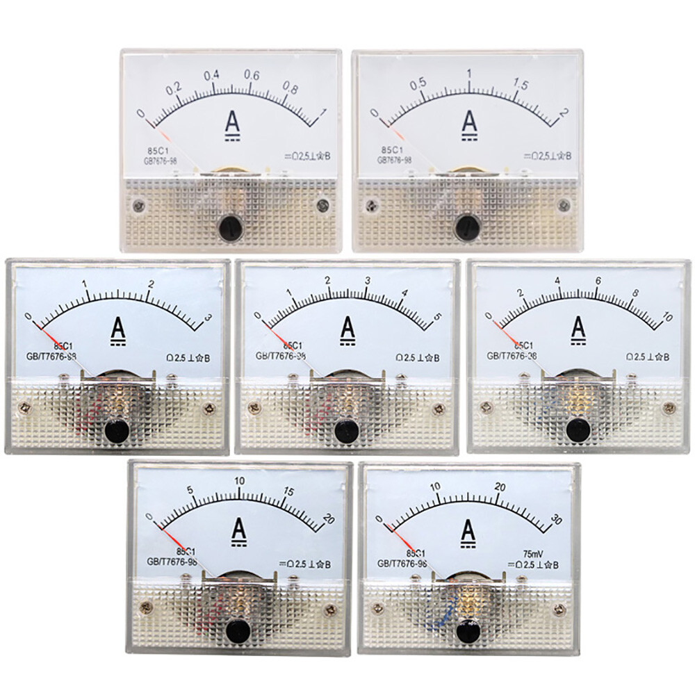 1/2/3/5/10/20/30A DC Analog Ammeter Panel Current Meter 85C1 Mechanical Pointer
