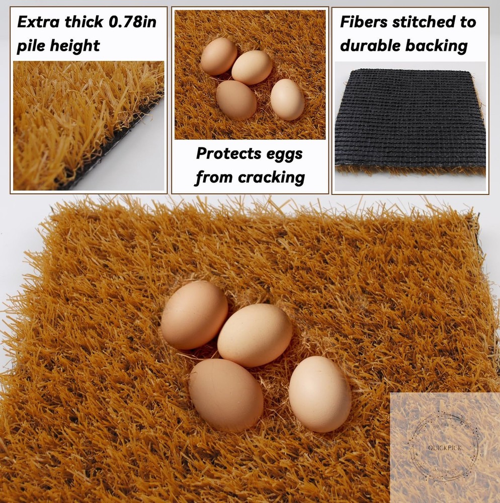 6 Pcs Washable Chicken Nesting Pads,Chickens Nesting Box Pads Chickens Nesting