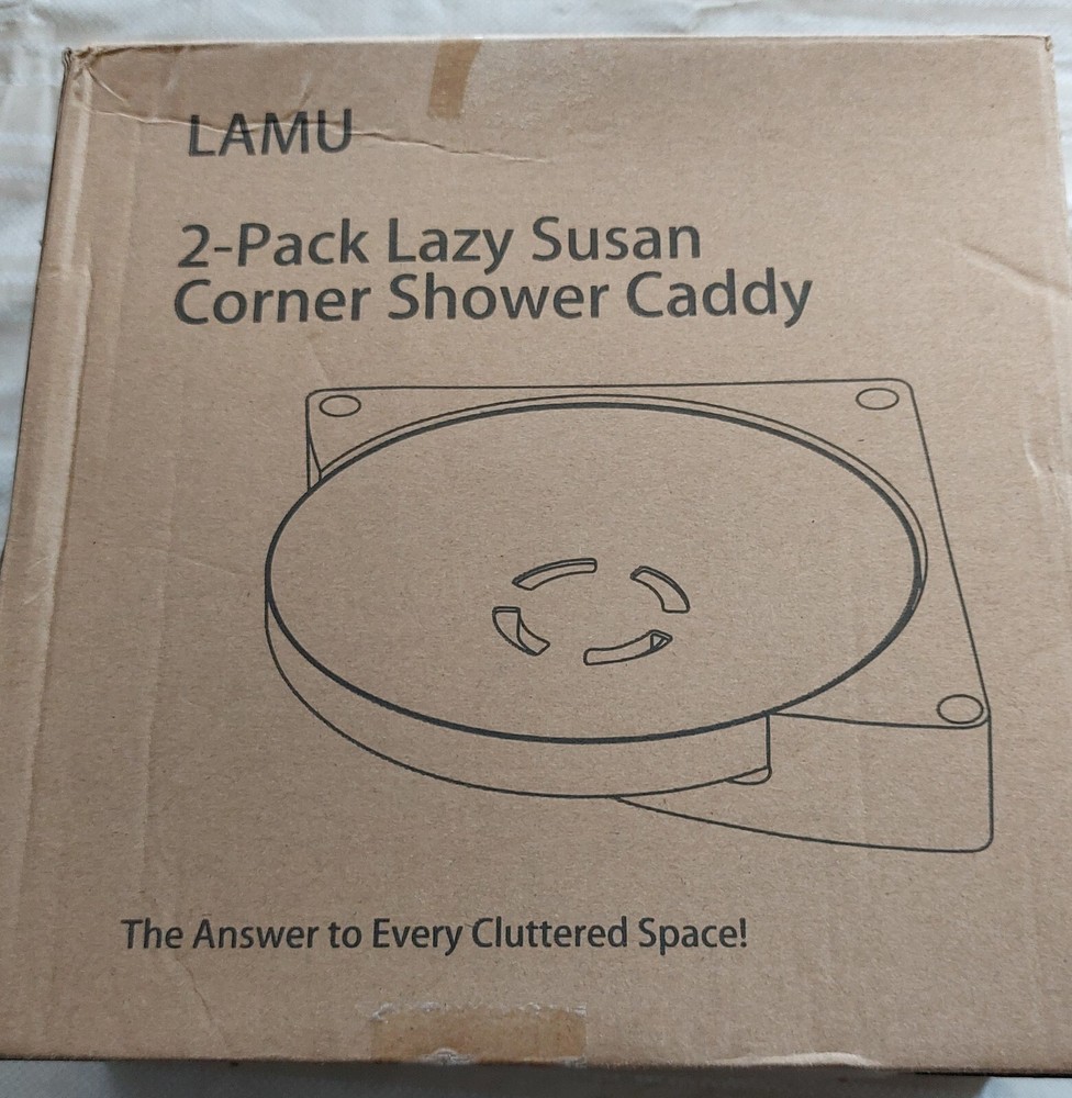 LAMU 2 pack Shower Lazy Susan Caddy -Gara