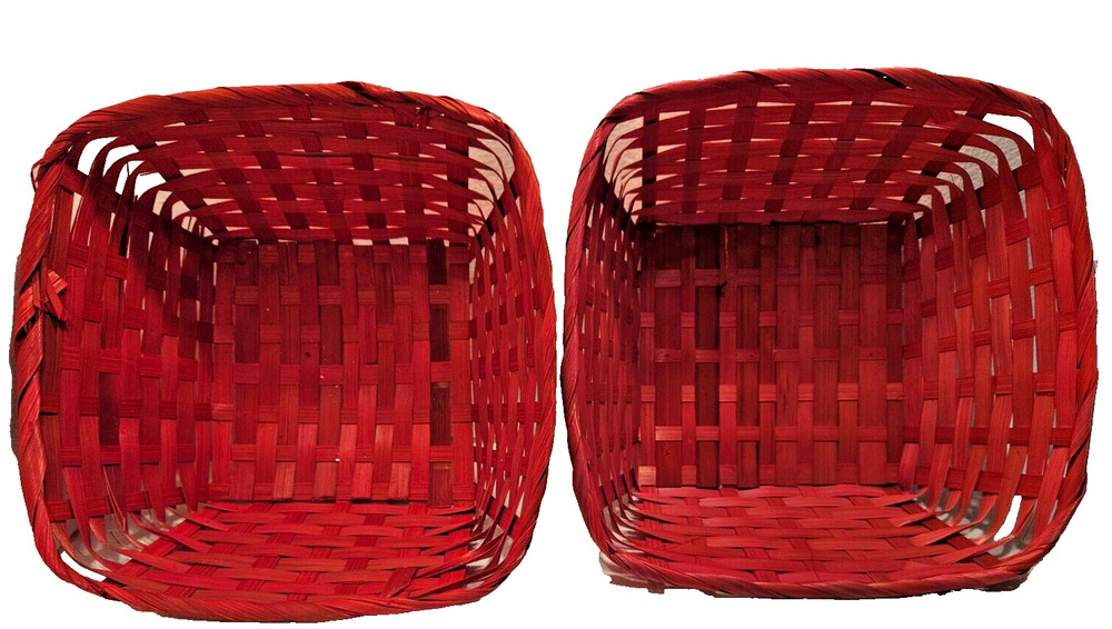 Festive Decorative Red Baskets (2)