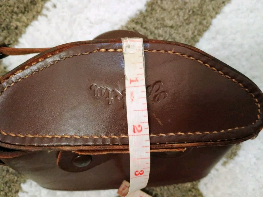 Ihagee Semi Hard Hardbound Brown Leather Fitted Camera Case