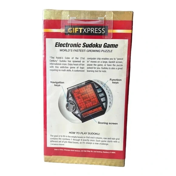 GiftExpress Electronic Sudoku Game Handheld Sealed Box