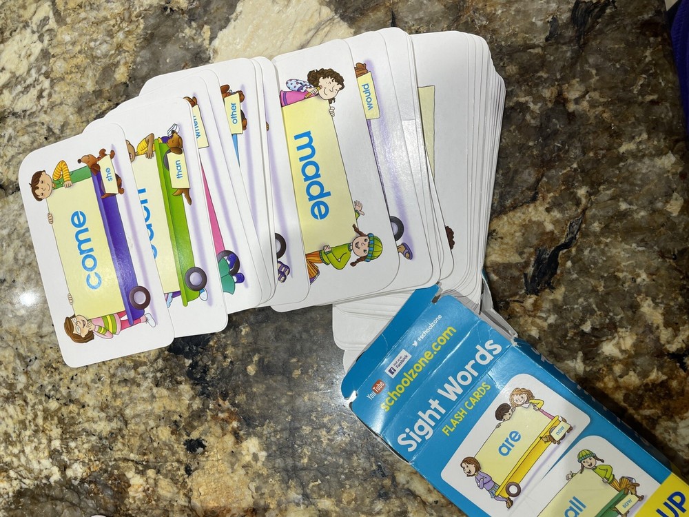 Pre school 4-6 years reading phonics flash cards sight words scool zone Learn