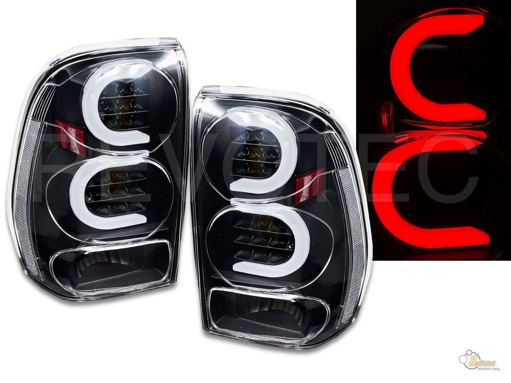 Black LED C Bar Tail lights For 2002-2009 Chevy Trailblazer