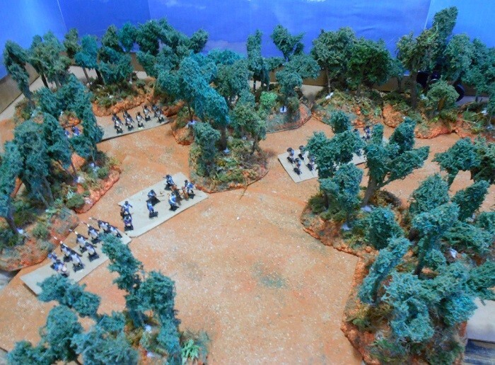 4 Forest Terrain Modules for Wargames, HO Scale Model Train Layout, Scenery