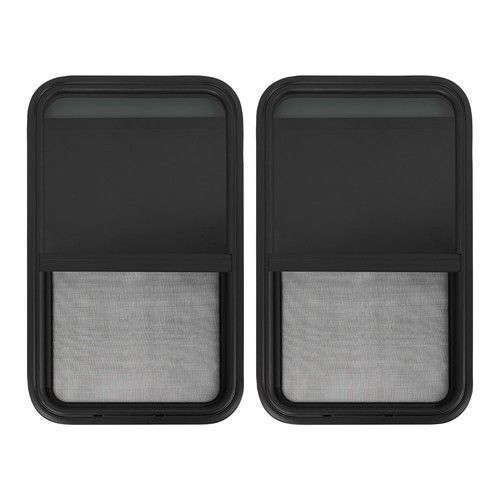 2Pcs RV Window Slide Window Rectangular Vertical Clip-on Mounting Venting Window