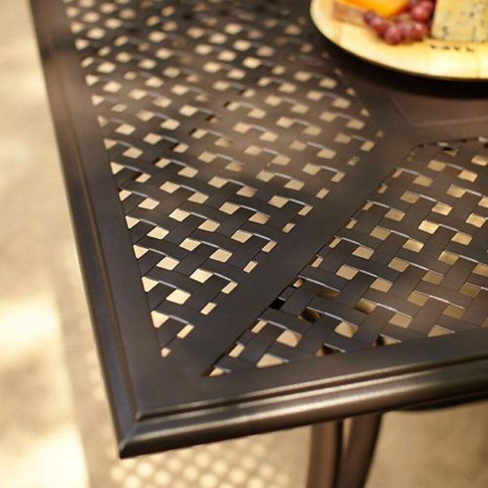 Hampton Bay Fall River 40" Rectangular Patio Coffee Table Steel Dark Brown New