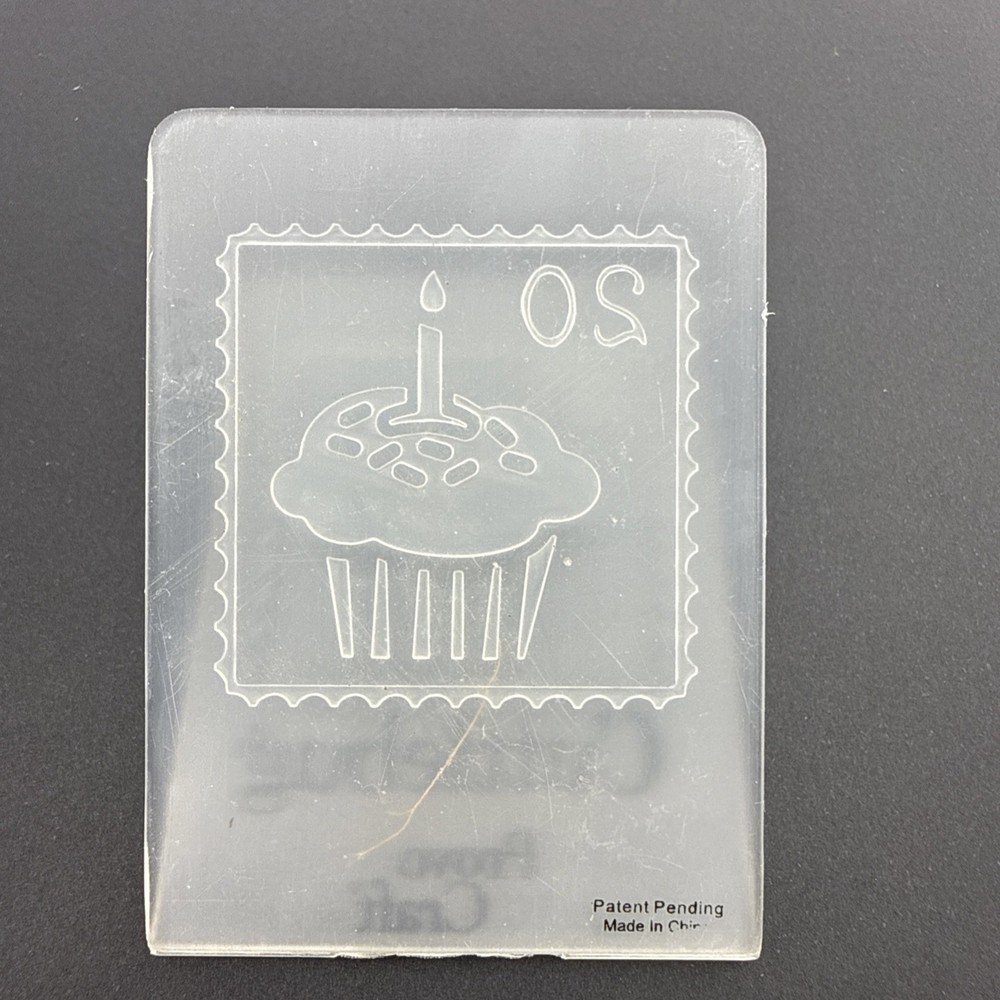 Provo Craft Cuttlebug Birthday Postage Stamp Embossing Folder 2.75x2