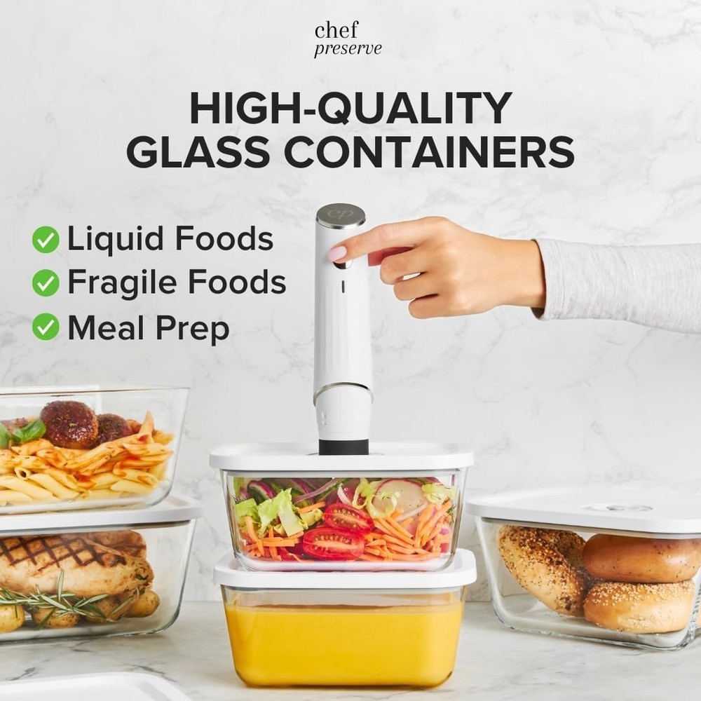 Compact Vacuum Sealer + Glass Containers