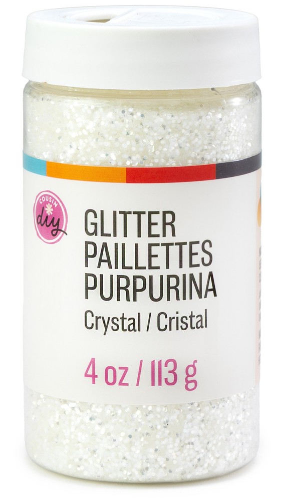 CousinDIY Glitter 4oz-Crystal - 3 Pack
