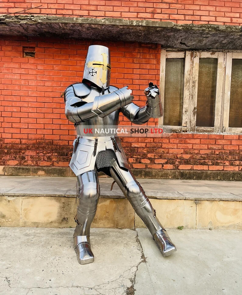 Medieval Templar Knight Armor Suit