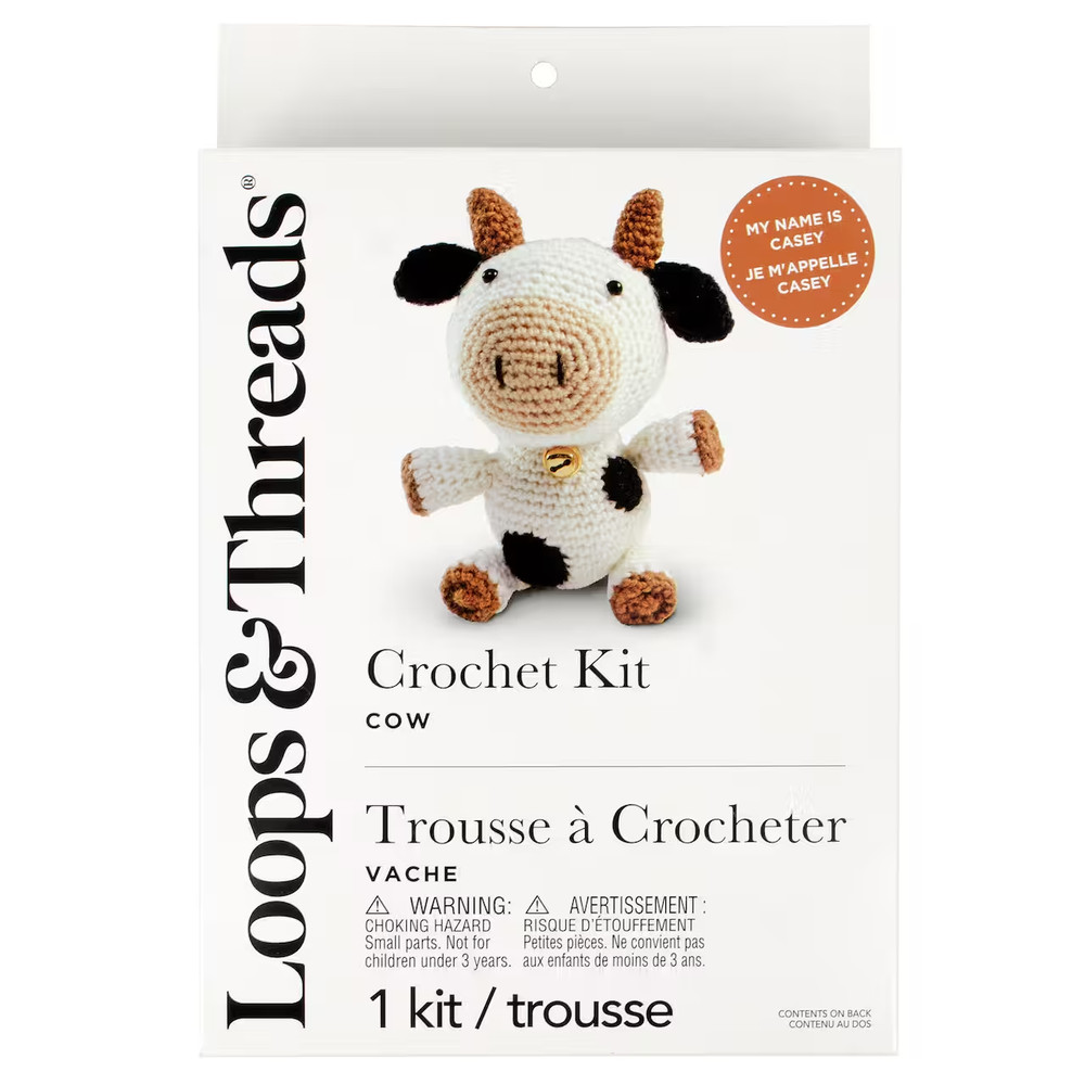 Loops & Threads Crochet Kit "Cow"