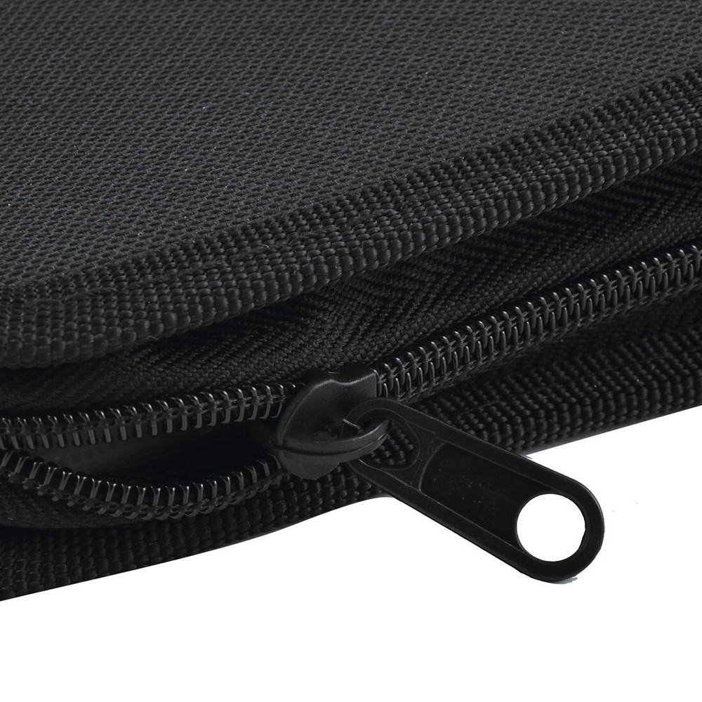 Zipper Closure Rectangle Nylon CD Storage Carry Case Bag Holder Container Black