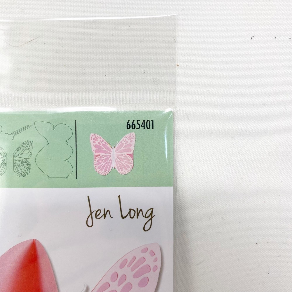Sizzix Thinlits Butterfly Fold Along Card Jen Long Cutting Dies 665401 NEW
