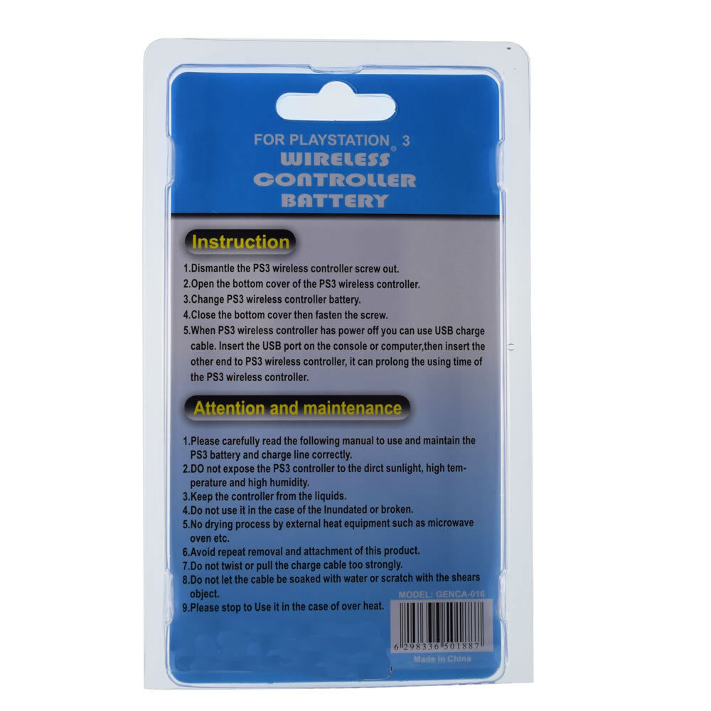 Battery for Sony LIP1359 Dualshock 3 Wireless Controller CECHZC2E CECHZC2U