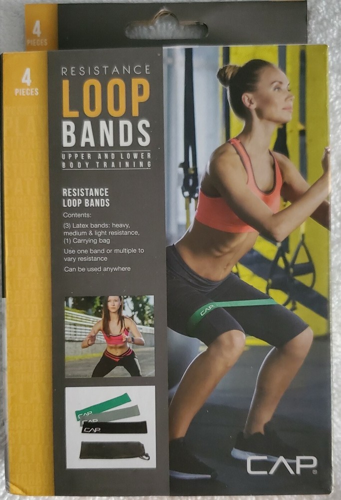 Cap: Resistance Loop Bands Upper and Lower Body Training 4pc