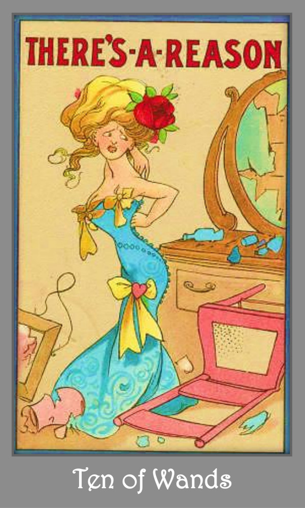 Comic Tarot deck. Vintage fortune teller tarot cards