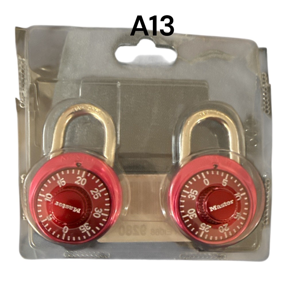 Combination Padlock Twin Pack Master 1500 series open box never used . Pink