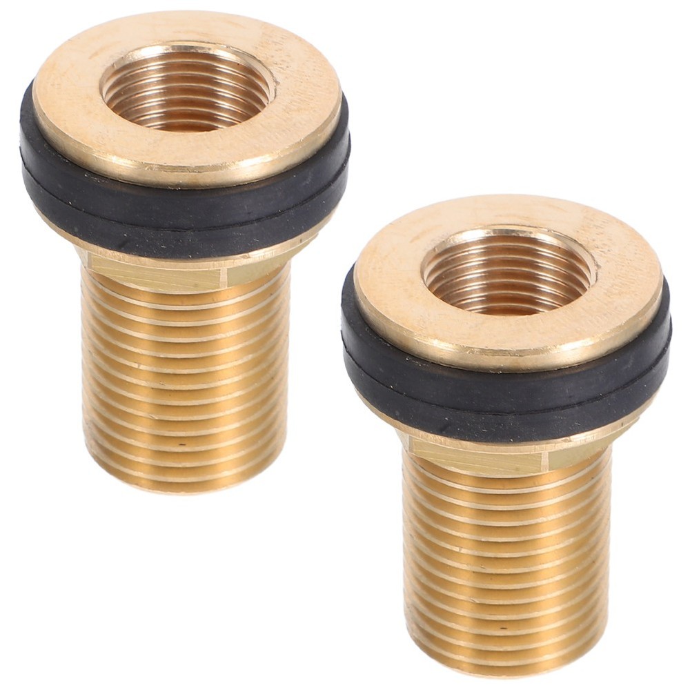 2 Pcs Adapter with Rubber Sealing Ring Barrel Fitting
