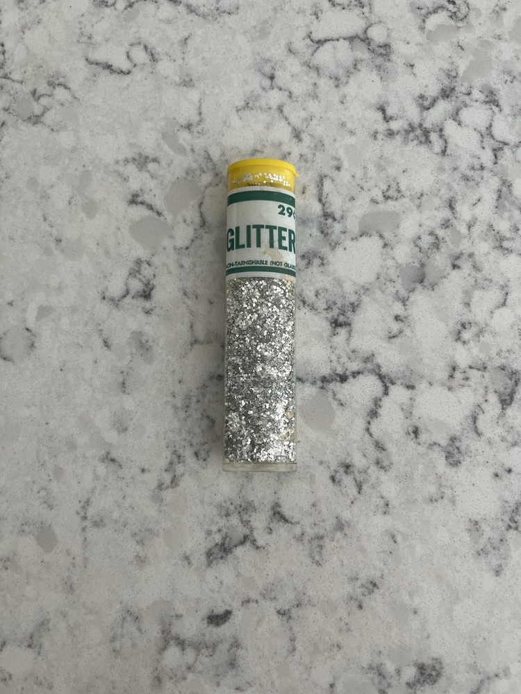 Glitter - vintage - silver