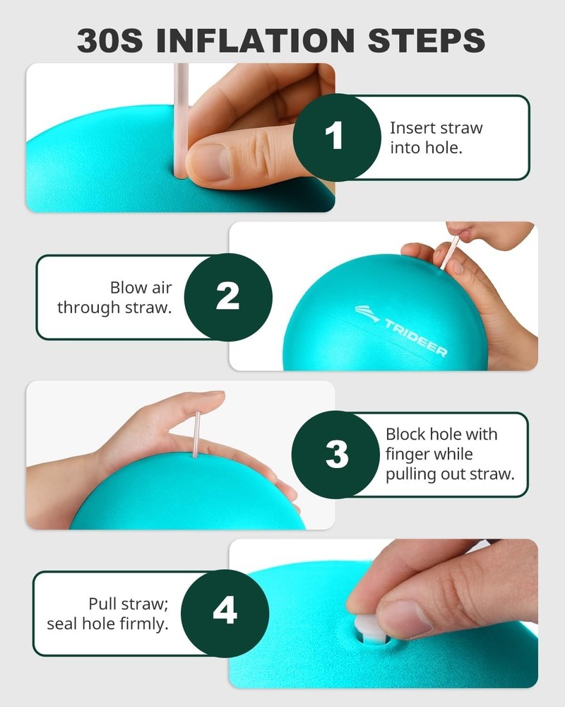 Versatile 9-Inch Mini Exercise Ball for Rehab, Core Workouts, & Office Seating