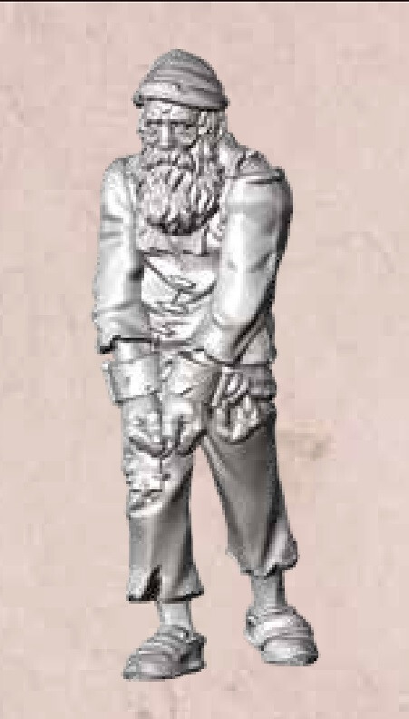 Archon Studio Dungeons & Lasers DnD Scale NPC Prisoner Captive 1  Miniature