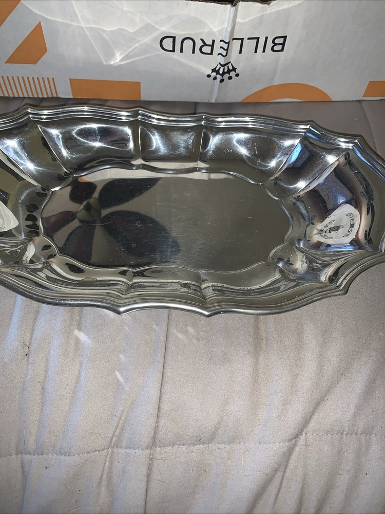Silver Plated Kirk Stieff Oval Serving Bowl Bowl
