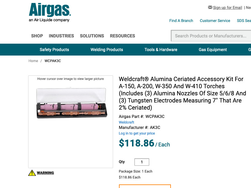 WELDCRAFT Accessory Kit #AK-3