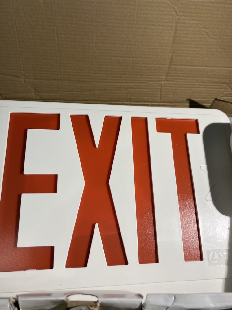 Lithonia Lighting Exit Emergency Light 1 Watt 2 Lamps LED Switchable Field Y3