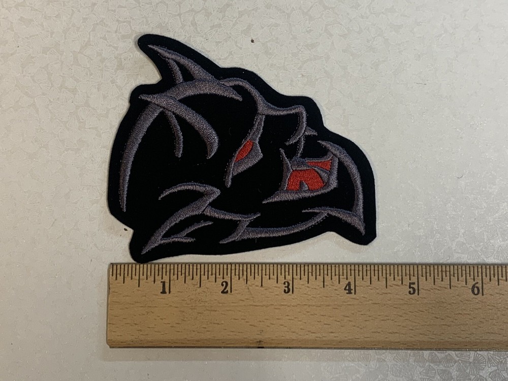 CUSTOM MADE Embroidered Demon Patch- Gray Devil
