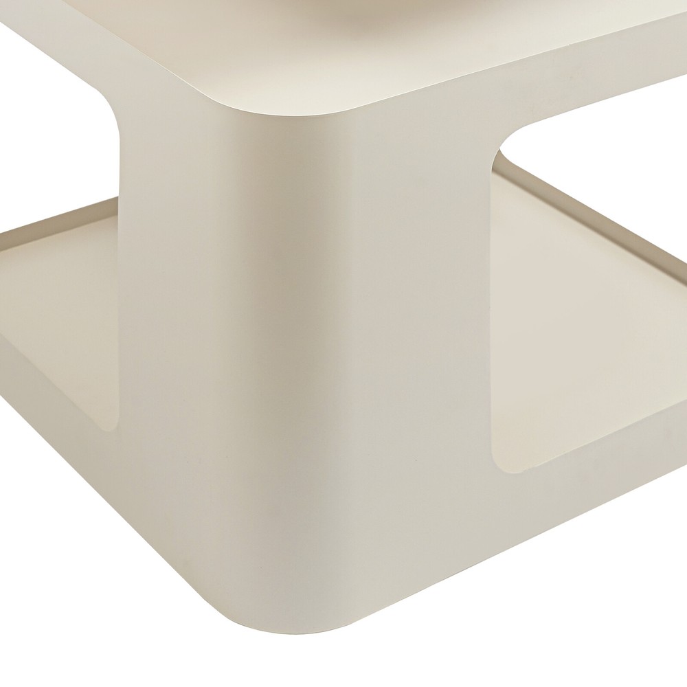 Couch Bedroom Modern Cream End Table Metal Nightstand Side Table with Storage