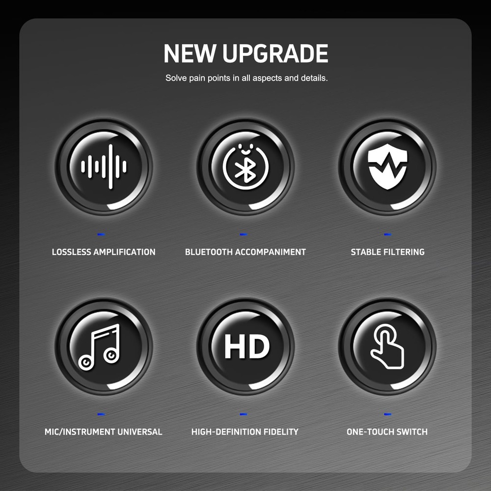 Microphone Preamp Mic Booster 4 Input Max 25db DI Box with 48V Phantom Power ...