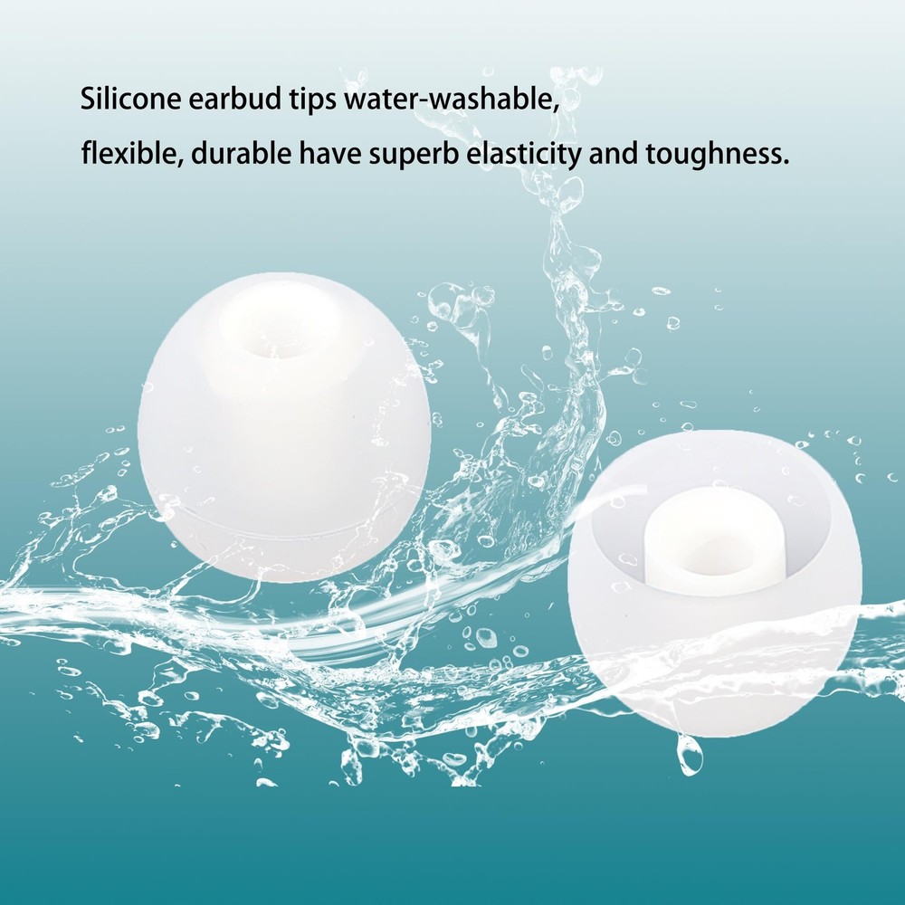 Earbud Replacement Tips Silicone Earbud Tips Ear Bud Covers Fit Most in-Ear E...