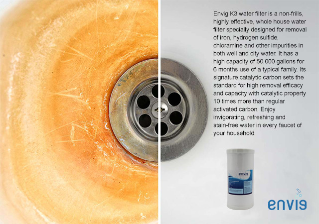 Envig K3 Large Capacity Whole House PFAS Iron Hydrogen Sulfide Water Filter