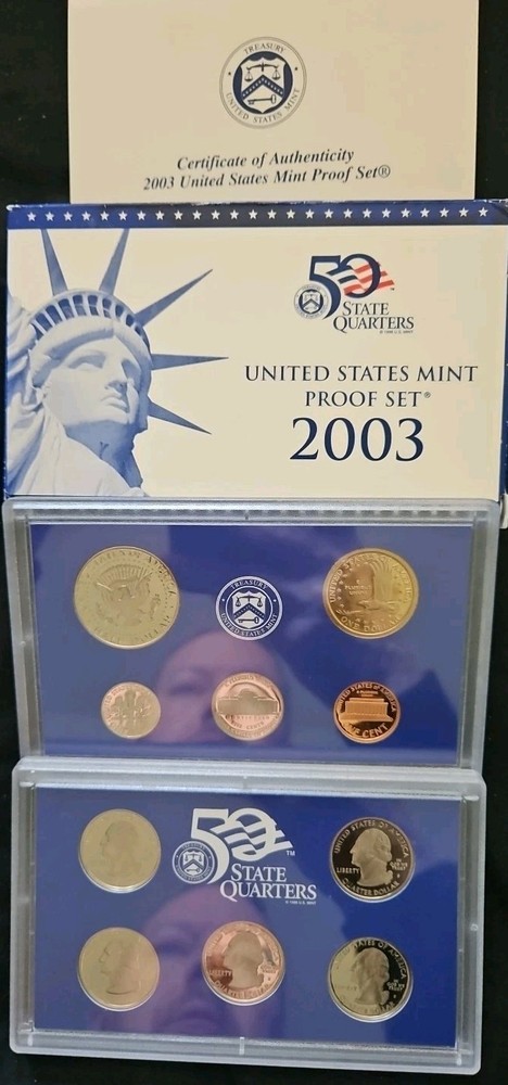 2003 Proof Set, Full Set, Clad